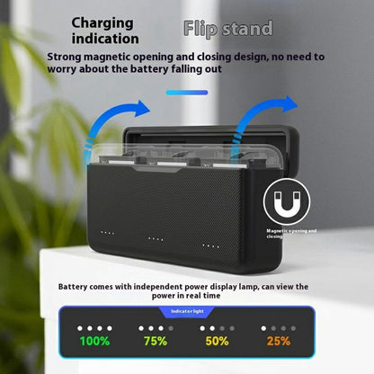 TELESIN S0-BCG-02-TDJ DJI Fast Charging Box For Osmo Action 5 Pro / Action 4 / Action 3 , Battery Charging Case with TF Card Storage