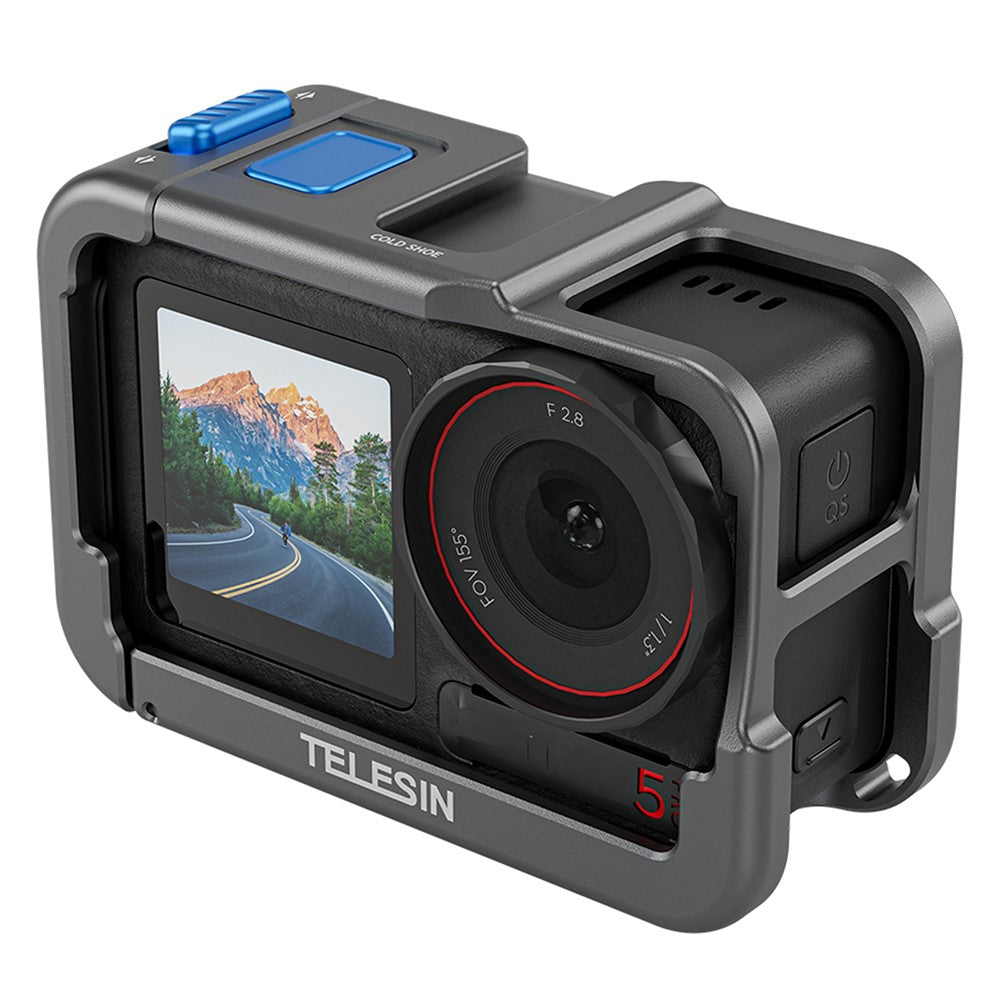 TELESIN S6-FMS-13-TDJ Metal Cage for DJI Osmo Action 5 Pro  /  4  /  3 Aluminum Alloy Frame Sports Camera Protective Housing