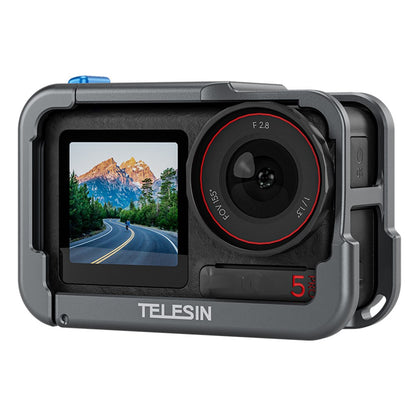 TELESIN S6-FMS-13-TDJ Metal Cage for DJI Osmo Action 5 Pro  /  4  /  3 Aluminum Alloy Frame Sports Camera Protective Housing
