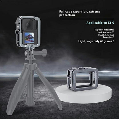 TELESIN 6-FMS-14-TGP Camera Cover for GoPro Hero 13  /  12  /  11 Metal Cage Vertical Shooting Anti Drop Protector