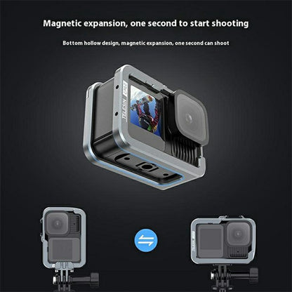 TELESIN 6-FMS-14-TGP Camera Cover for GoPro Hero 13  /  12  /  11 Metal Cage Vertical Shooting Anti Drop Protector