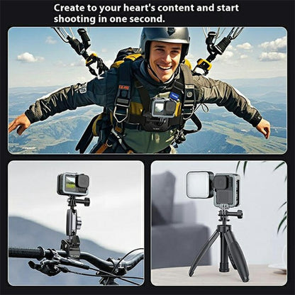 TELESIN 6-FMS-14-TGP Camera Cover for GoPro Hero 13  /  12  /  11 Metal Cage Vertical Shooting Anti Drop Protector