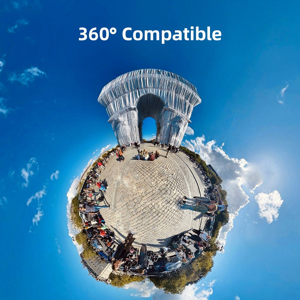 FLYMILE For Insta360 X5 Protective Cage Multifunctional Expansion Metal Frame with Cold Shoe, 1 / 4" Screw