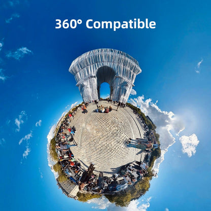 FLYMILE For Insta360 X5 Protective Cage Multifunctional Expansion Metal Frame with Cold Shoe, 1 / 4" Screw