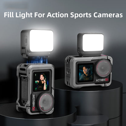 FLYMILE Action Camera Fill Light for DJI Osmo Pocket 3 Photography Lighting IPX4 Waterproof Magnetic Mount