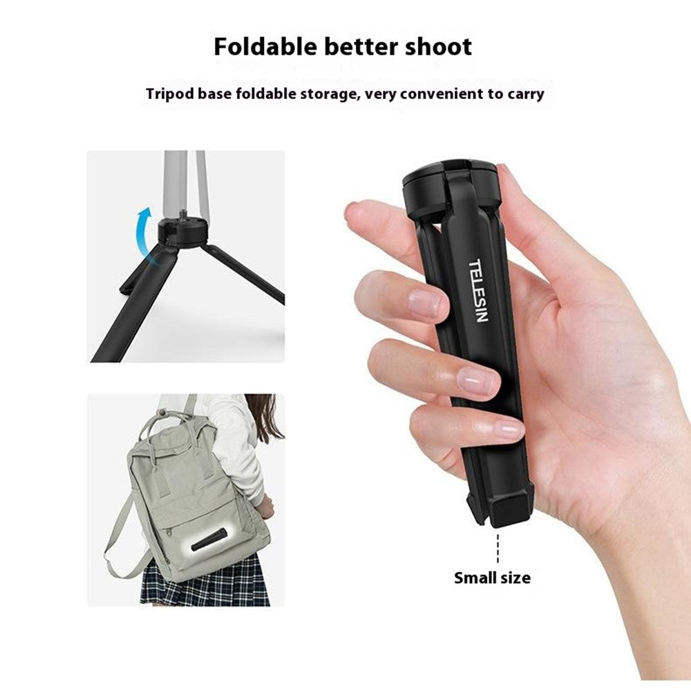 TELESIN GP-AAT-003-DZ For DJI Osmo Pocket 3 Aluminum Alloy Tripod Desktop Phone Stand