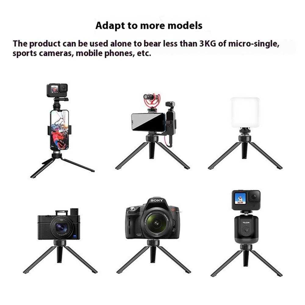 TELESIN GP-AAT-003-DZ For DJI Osmo Pocket 3 Aluminum Alloy Tripod Desktop Phone Stand