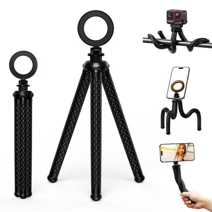 TELESIN P3-FM-02 Magnetic Phone Tripod Flexible Octopus Desktop Stand Adjustable Angle