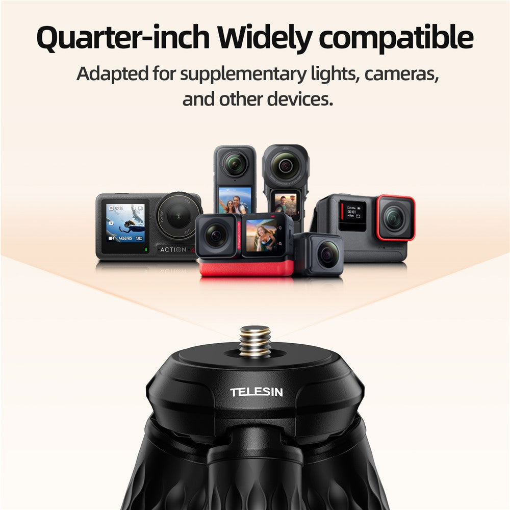 TELESIN P3-FM-02 Magnetic Phone Tripod Flexible Octopus Desktop Stand Adjustable Angle