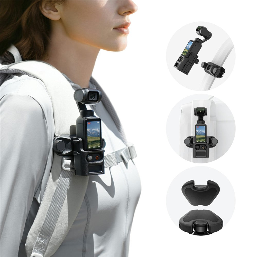 TELESIN S3-JFM-02-TDJ For DJI Osmo Pocket 3 Backpack Quick Release Mount Dual Shoulder Bag Fixing Clip
