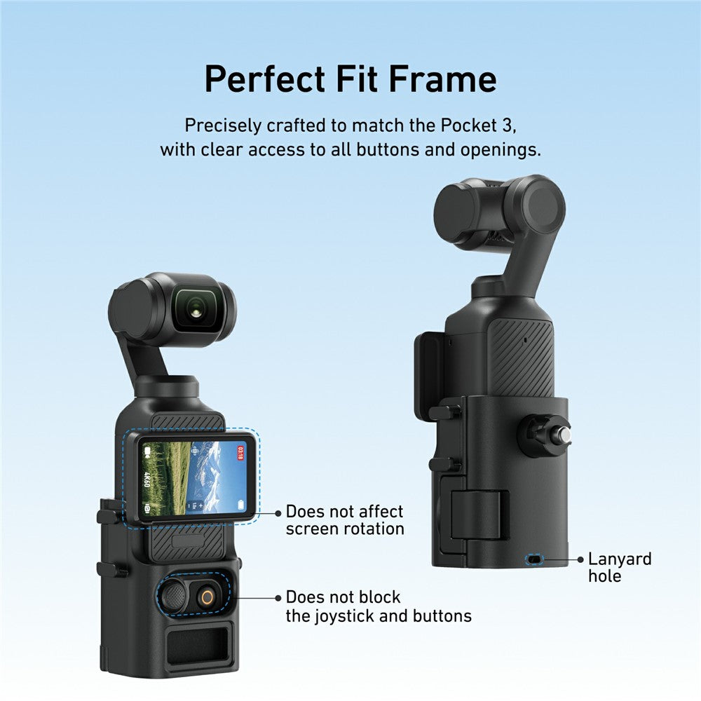 TELESIN S3-JFM-02-TDJ For DJI Osmo Pocket 3 Backpack Quick Release Mount Dual Shoulder Bag Fixing Clip