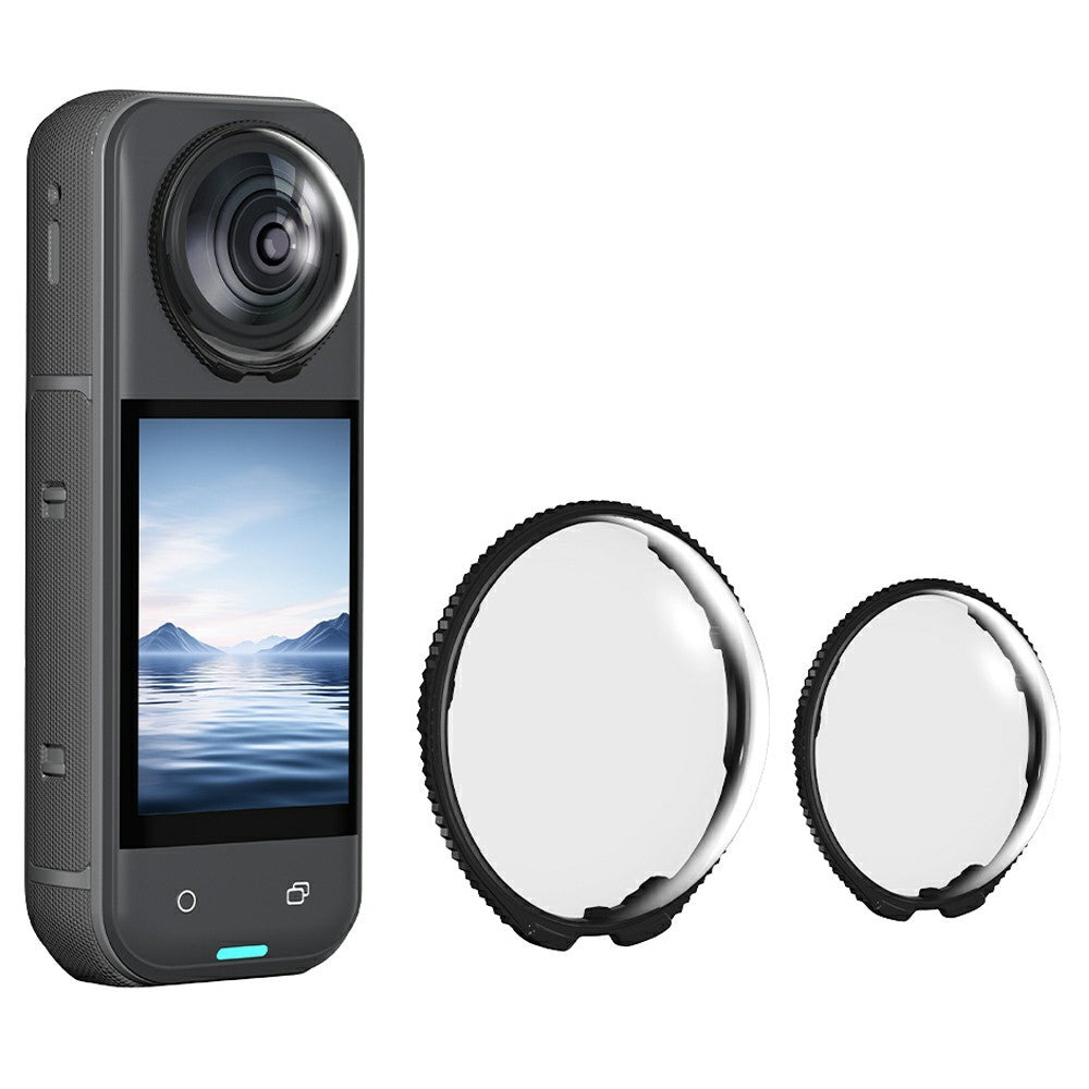 For Insta360 X5 Tempered Glass Lens Protector 2Pcs HD Optical Glass Lens Cover with Multi Layer Anti Reflective Coating