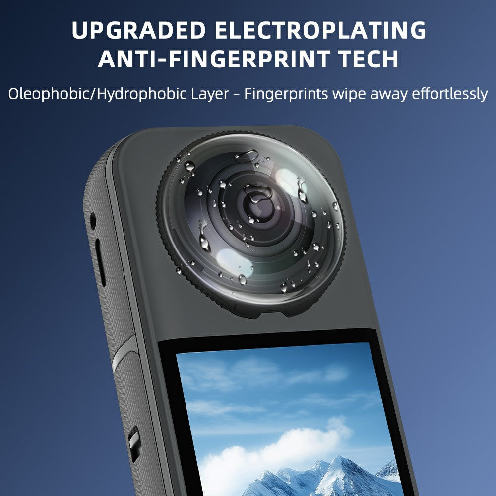 For Insta360 X5 Tempered Glass Lens Protector 2Pcs HD Optical Glass Lens Cover with Multi Layer Anti Reflective Coating
