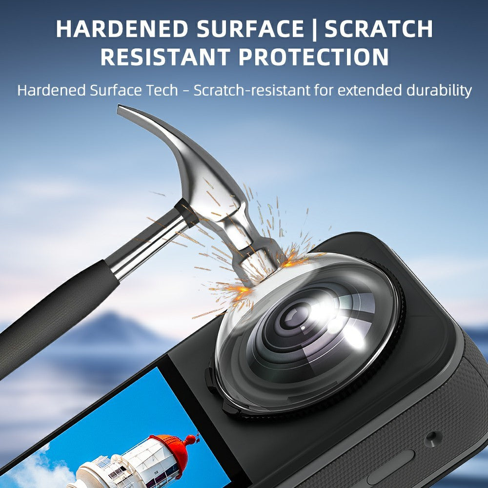 For Insta360 X5 Tempered Glass Lens Protector 2Pcs HD Optical Glass Lens Cover with Multi Layer Anti Reflective Coating