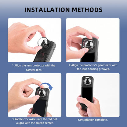 For Insta360 X5 Lens Protector Anti-Reflective Scratch-Resistant HD PC Lens Guard