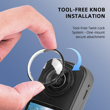 For Insta360 X5 Lens Protector Anti-Reflective Scratch-Resistant HD PC Lens Guard