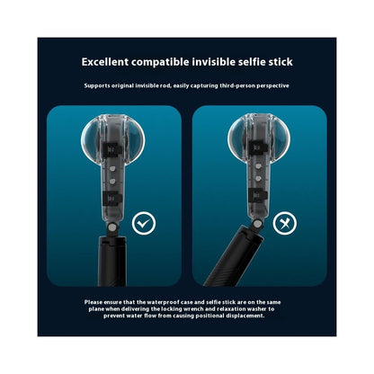 TELESIN S4-WTP-08-TIS For Insta360 X4 Camera 50m Underwater Waterproof Case Diving Protective Shell