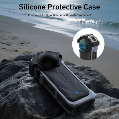 TELESIN S6-FMS-19-TIS For Insta360 X5 Camera Protective Case Frame Cold Shoe Cage