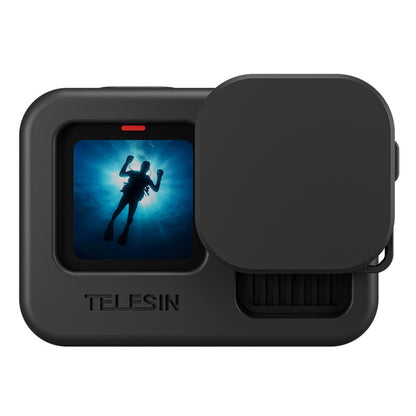 TELESIN S6-PTC-010-TGP Silicone Protective Case For GoPro Hero 13 / 12 / 11 / 10 / 9 Lens Cap Shockproof Cover with Neck / Wrist Strap