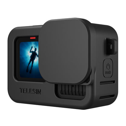 TELESIN S6-PTC-010-TGP Silicone Protective Case For GoPro Hero 13 / 12 / 11 / 10 / 9 Lens Cap Shockproof Cover with Neck / Wrist Strap