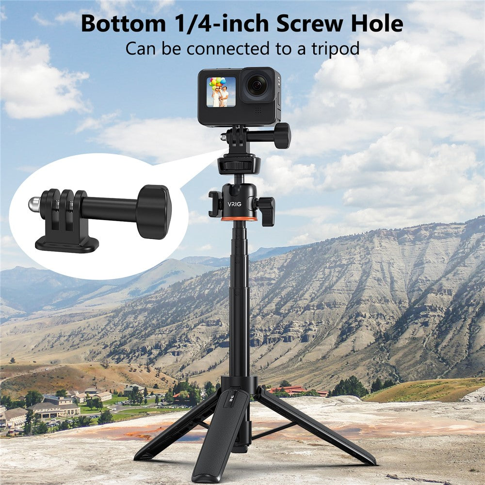 VRIG For GoPro Camera 1 / 4 Inch Adapter Universal 180 Degree Tilt Adjustment Mount Base