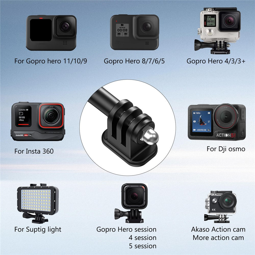 VRIG For GoPro Camera 1 / 4 Inch Adapter Universal 180 Degree Tilt Adjustment Mount Base
