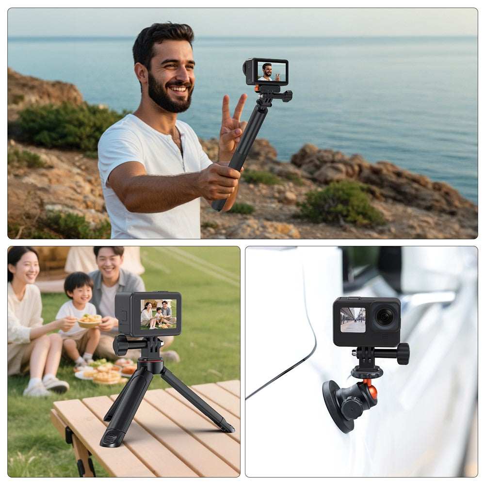 VRIG For GoPro Camera 1 / 4 Inch Adapter Universal 180 Degree Tilt Adjustment Mount Base