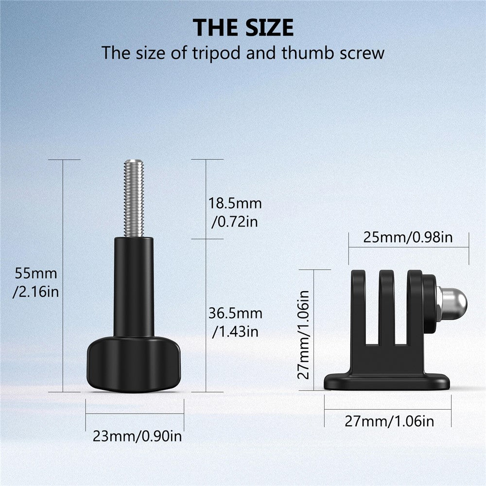 VRIG For GoPro Camera 1 / 4 Inch Adapter Universal 180 Degree Tilt Adjustment Mount Base
