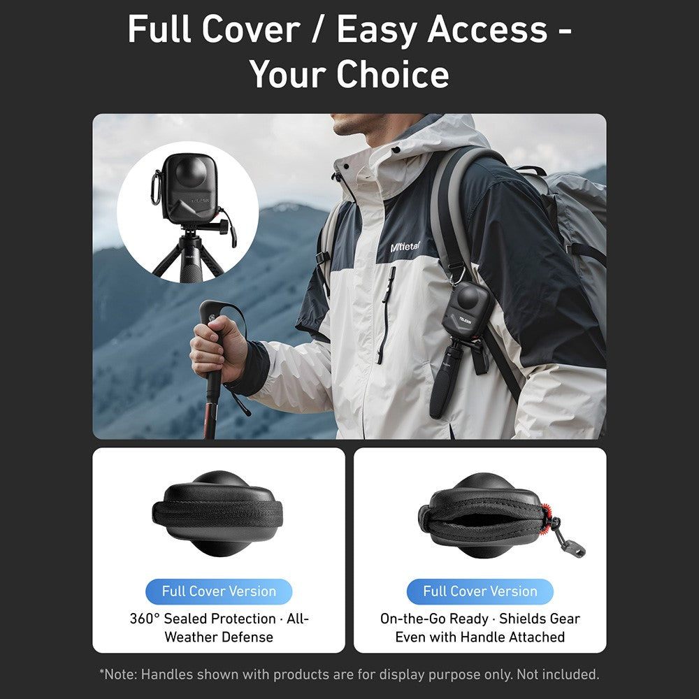 TELESIN S6-PRC-22-TDJ For DJI Osmo 360 Camera Body Protection Bag Mini Storage Pouch with Bottom Opening Design