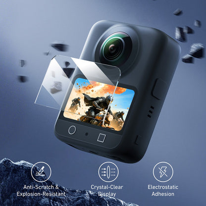 TELESIN S6-FLM-22-TDJ For DJI Osmo 360 Panoramic Camera Tempered Glass Screen Protector Anti Explosion Film