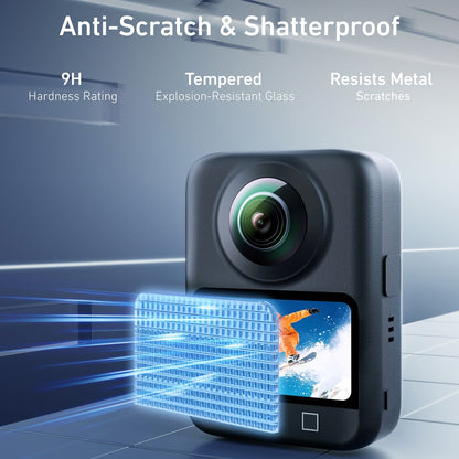 TELESIN S6-FLM-22-TDJ For DJI Osmo 360 Panoramic Camera Tempered Glass Screen Protector Anti Explosion Film