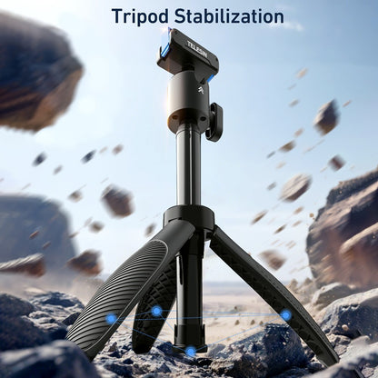 TELESIN S1-MNP-13-TDJ Retractable Tripod for DJI Osmo 360 / Action 5 Pro / 4 / 3 Camera Mini Selfie Stick