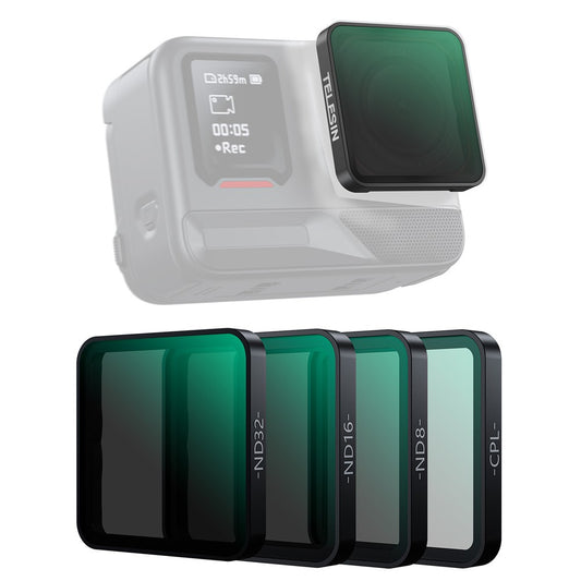 TELESIN S5-FLT-27-TIS For Insta360 Ace Pro / Pro 2 Polarizing Filter Set with CPL / ND8 / ND16 / ND32 Filters
