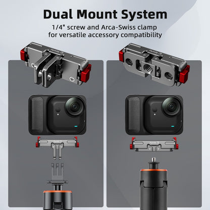 FLYMILE For Insta360 Go Ultra Magnetic Mount Adapter Quick Release Base Shockproof Metal Camera Accessories