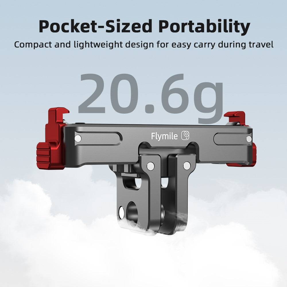 FLYMILE For Insta360 Go Ultra Magnetic Mount Adapter Quick Release Base Shockproof Metal Camera Accessories