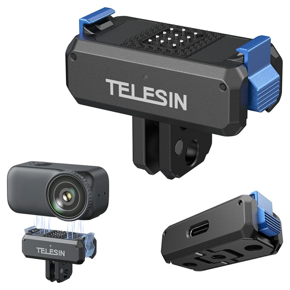 TELESIN S7-JBK-17-TDJ For DJI Osmo Nano Action Camera Magnetic Quick Release Charging Adapter Mount Base