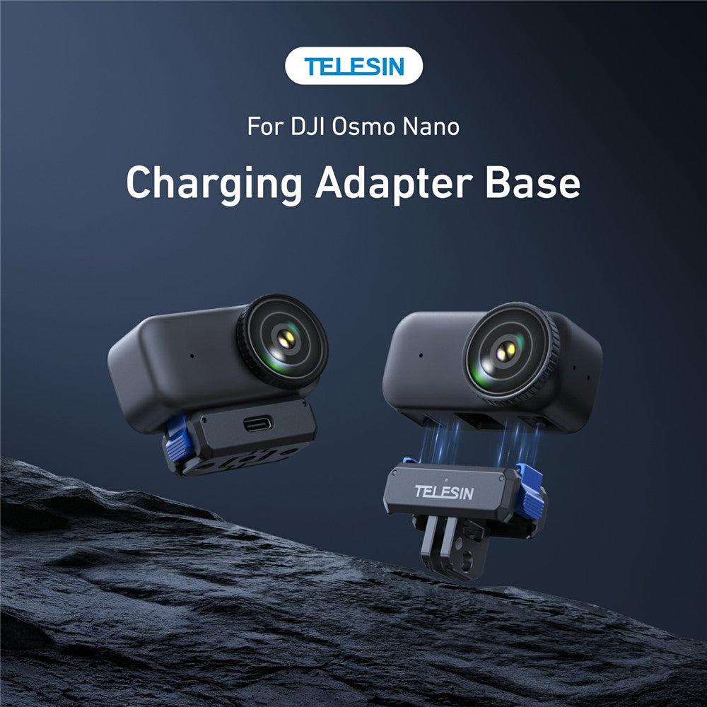 TELESIN S7-JBK-17-TDJ For DJI Osmo Nano Action Camera Magnetic Quick Release Charging Adapter Mount Base