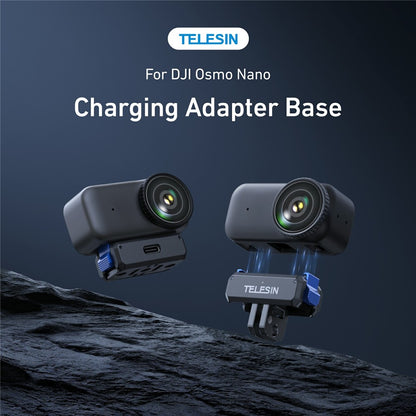 TELESIN S7-JBK-17-TDJ For DJI Osmo Nano Action Camera Magnetic Quick Release Charging Adapter Mount Base
