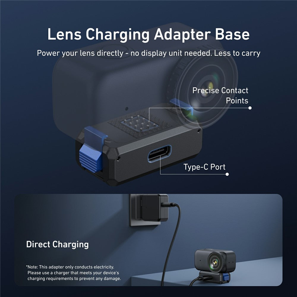TELESIN S7-JBK-17-TDJ For DJI Osmo Nano Action Camera Magnetic Quick Release Charging Adapter Mount Base