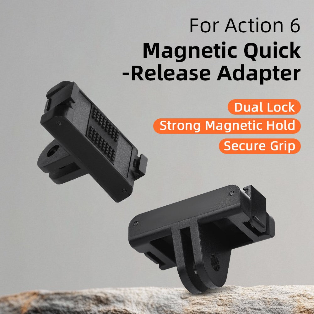 FLYMILE For DJI Osmo Nano / Action 6 Camera Magnetic Quick Release Adapter Two Claw Mount Base