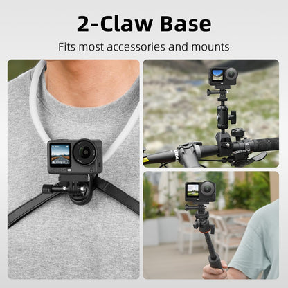 FLYMILE For DJI Osmo Nano / Action 6 Camera Magnetic Quick Release Adapter Two Claw Mount Base