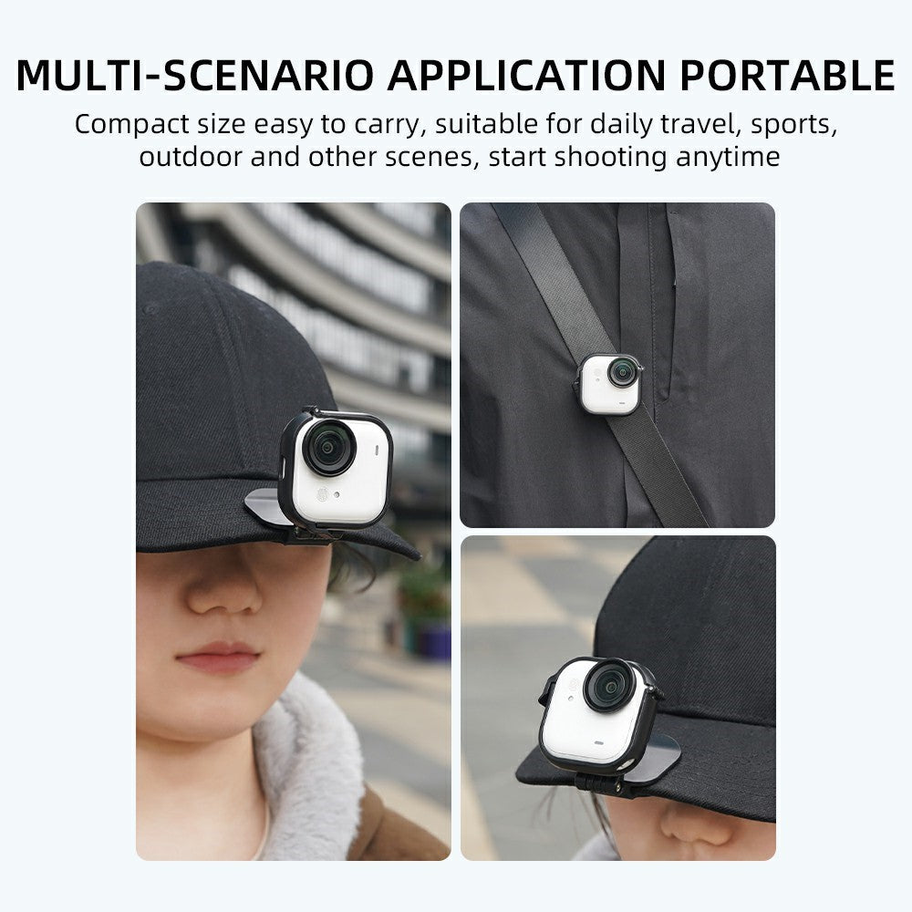 FLYMILE For Insta360 Go Ultra Cap Clip Camera Mount Baseball Hat Clip Sports Camera POV Vlog Mount