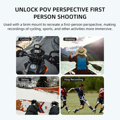 FLYMILE For Insta360 Go Ultra Cap Clip Camera Mount Baseball Hat Clip Sports Camera POV Vlog Mount
