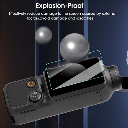 3Pcs For DJI Osmo Pocket 3 Camera Screen Protectors Tempered Glass 9H Hardness Camera Films