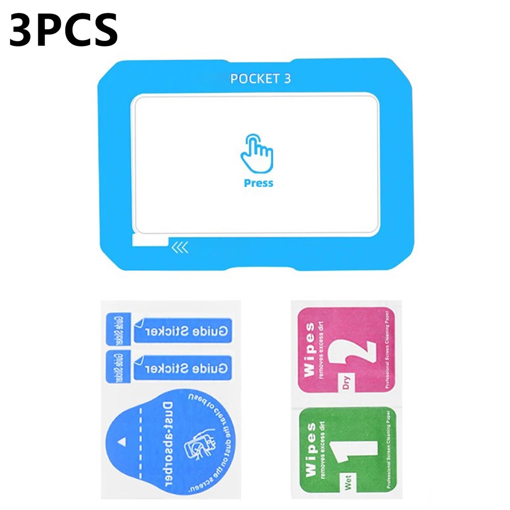 3Pcs For DJI Osmo Pocket 3 Camera Screen Protectors Tempered Glass 9H Hardness Camera Films