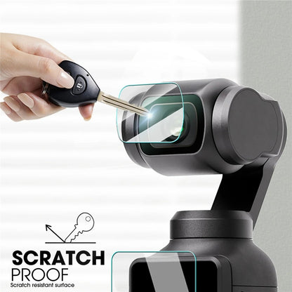 2 Sets For DJI Osmo Pocket 3 Camera Screen Film + Lens Film Tempered Glass 9H Hardness Screen Protectors