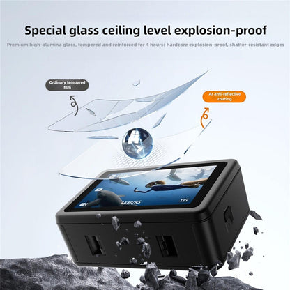 For DJI Osmo Action 6 Home Screen Film + Front Screen Film + Lens Protector Tempered Glass Camera Film Set