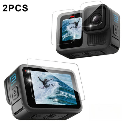 2 Sets for GoPro Hero 13 Home Screen Film + Front Screen Film + Lens Protector Tempered Glass Camera Film Set