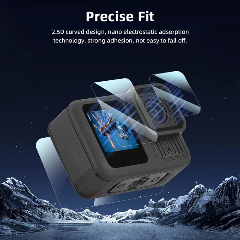 2 Sets for GoPro Hero 13 Home Screen Film + Front Screen Film + Lens Protector Tempered Glass Camera Film Set