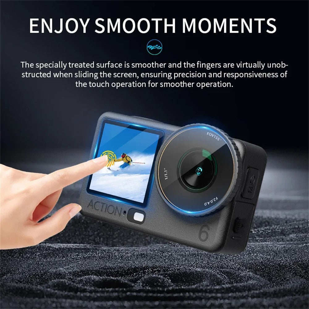 3 Sets for DJI Osmo Action 6 Home Screen Film + Front Screen Film + Lens Protector Tempered Glass Camera Film Set
